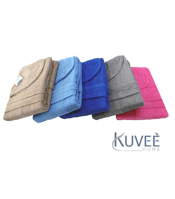 UNISEX KUVEE' HOME CALIBRATED SPONGE BATHROBE IN ENVELOPE